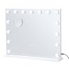 Hollywood Vanity Mirror With Lights,15 Dimmable Bulbs &3 Color Lighting Modes, Makeup Mirror w/ Detachable 5X Magnification,USB Port
